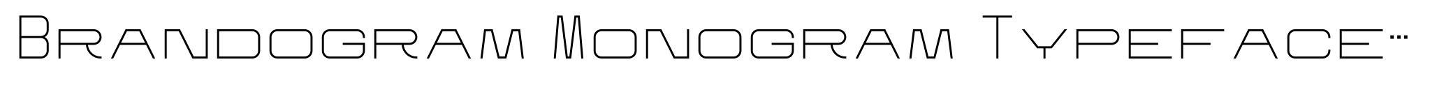 Brandogram Monogram Typeface Light image